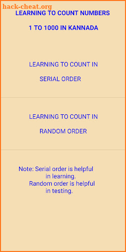 Counting 1 To 1000 in Kannada screenshot
