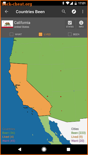 Countries Been screenshot