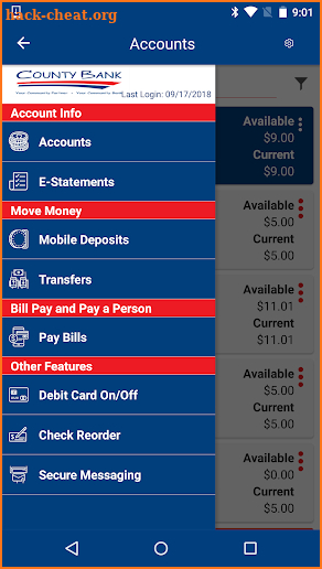 County Bank screenshot