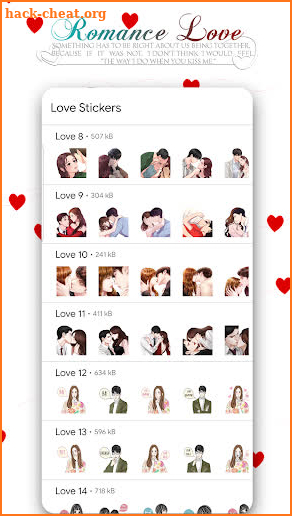 Couple Love Romance Sticker Packs : WAStickerApps screenshot