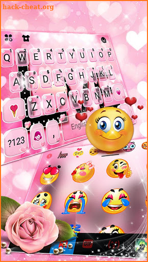 Couple Love Roses Keyboard Theme screenshot