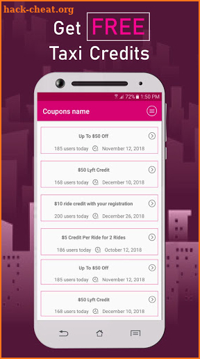 Coupon Codes for Lyft screenshot