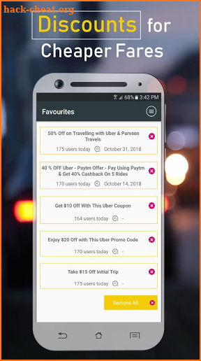 Coupon Codes for Uber screenshot