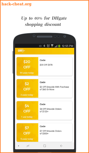 Coupon for DHgate Shop Wholesale Prices screenshot