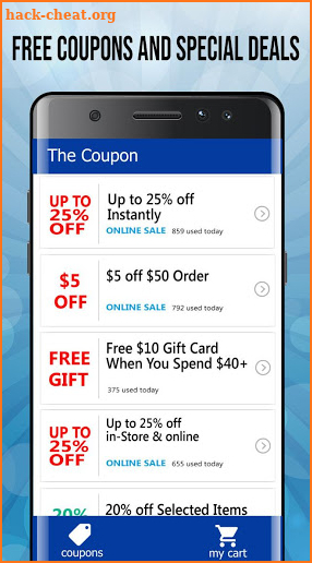 Coupon for Lowe’s screenshot