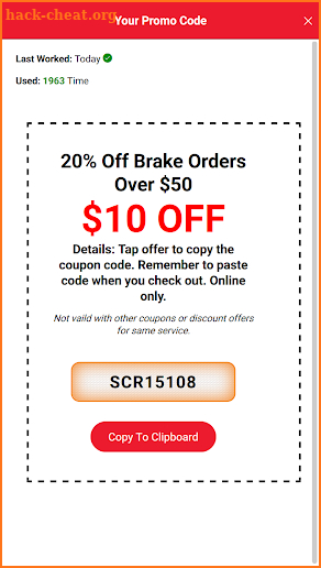 Coupons for AutoZone - Auto parts screenshot