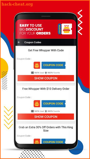 Coupons for Burger King Discounts Promo Codes screenshot