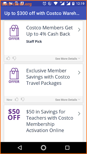 Coupons for Costco Wholesale screenshot