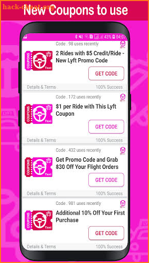 Coupons For Ly-ft : Promo Code & Free Rides 101% screenshot