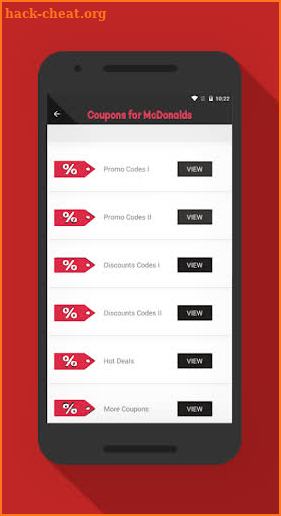 Coupons for Mcdonald's Deals & Discounts Codes screenshot