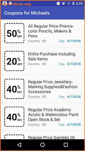 Coupons for Michaels screenshot