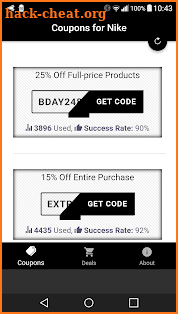 Coupons for Nike screenshot