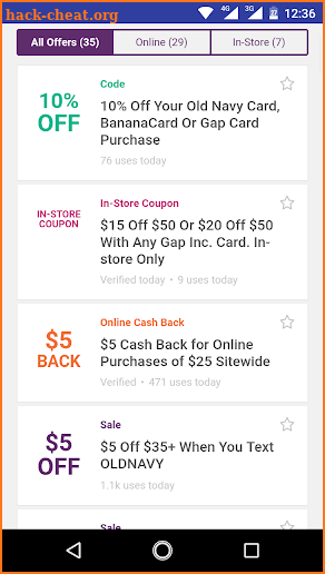 Coupons for Old Navy screenshot