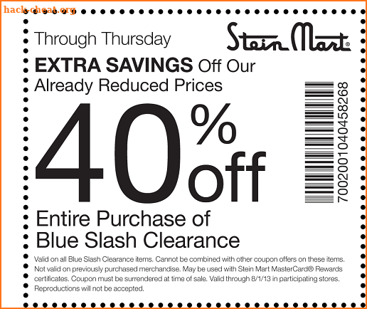 Coupons For Stein Mart screenshot