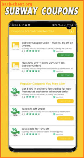 Coupons for Subway - Free coupons & deals screenshot