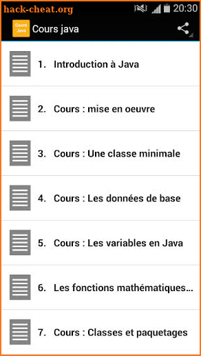 Cours java screenshot