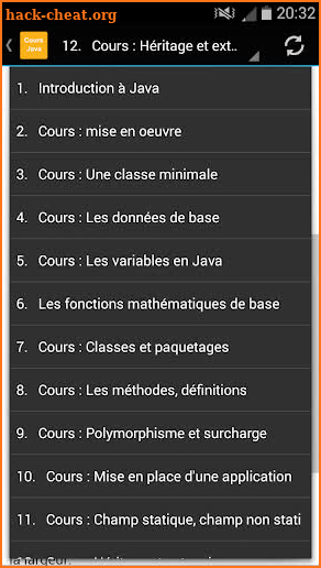 Cours java screenshot