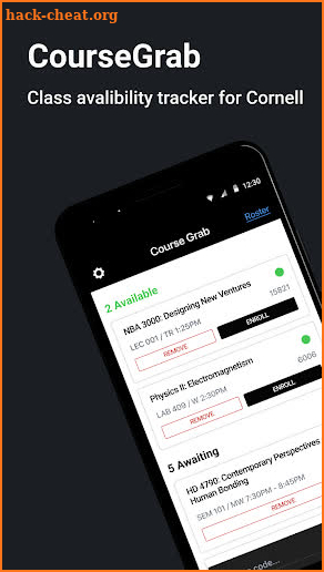 CourseGrab - Cornell Course Tracking screenshot