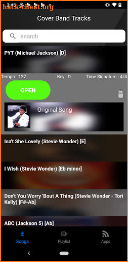 Cover Band Tracks screenshot