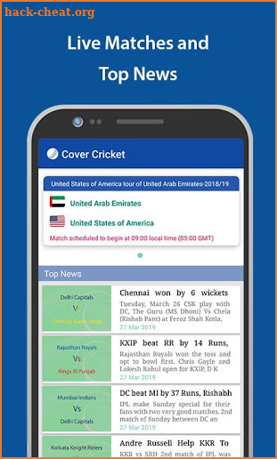 Cover Cricket: Live Cricket Score, News & updates screenshot