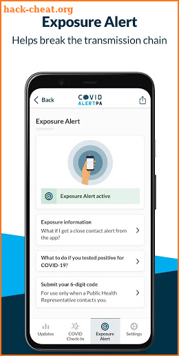 COVID Alert PA screenshot