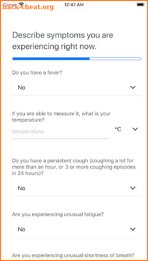 COVID Symptom Tracker screenshot