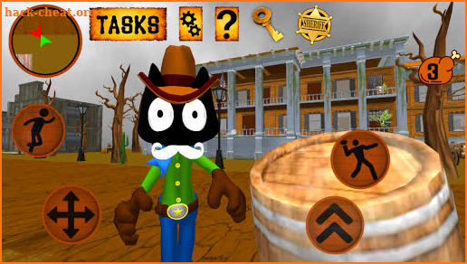 Cowboy Cat Neighbor Escape screenshot