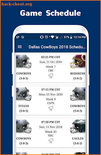 CowBoys Schedule & Scores screenshot