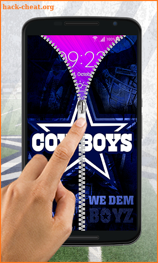 Cowboys Zipper Lock Screen screenshot