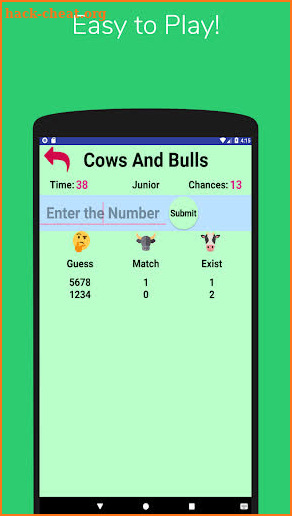 Cows and Bulls screenshot