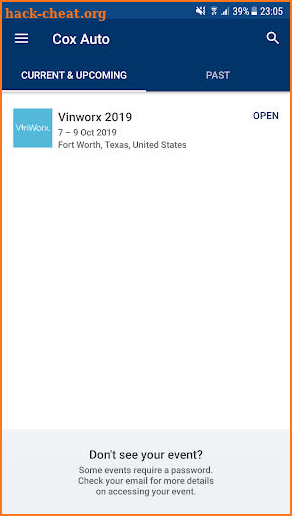 Cox Automotive Events App screenshot