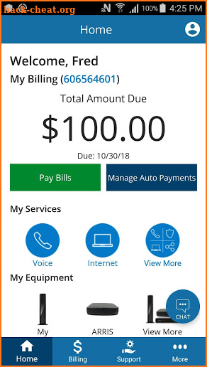 Cox Business MyAccount screenshot