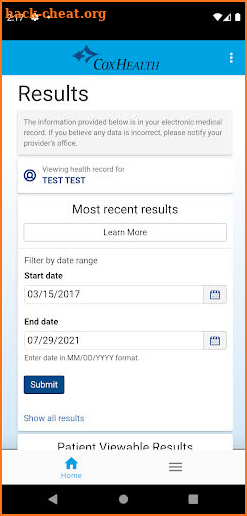 CoxHealthNow screenshot