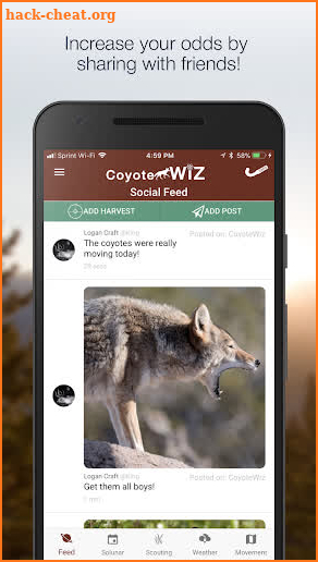 Coyote Wiz: Hunting Prediction, Weather & Scouting screenshot