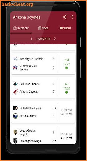 Coyotes Hockey: Livescore & News screenshot