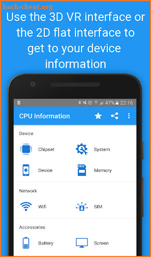 CPU Information : View your Device Info in 3D VR screenshot