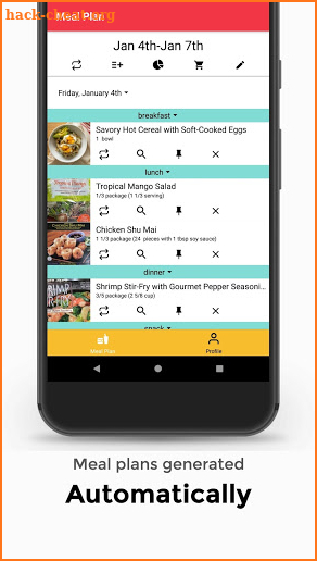 Cracked: meal planner screenshot