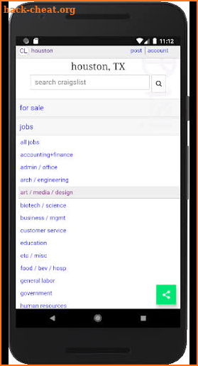 Craiglist App screenshot