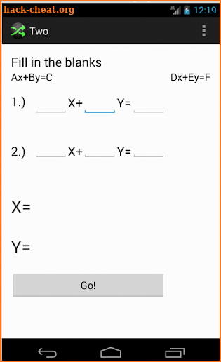 Cramer's Rule screenshot