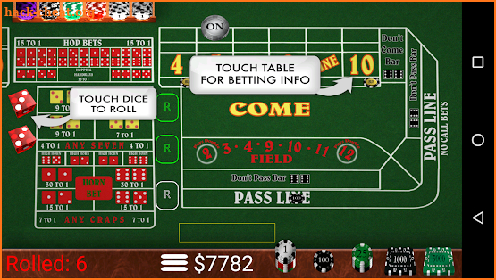 Craps Trainer Pro screenshot