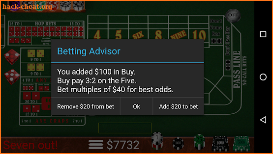 Craps Trainer Pro screenshot