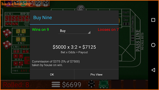 Craps Trainer Pro screenshot