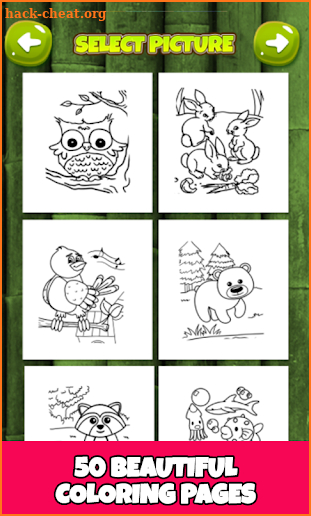 Crazy Animal Baby Panda Bear Friends Coloring Page screenshot