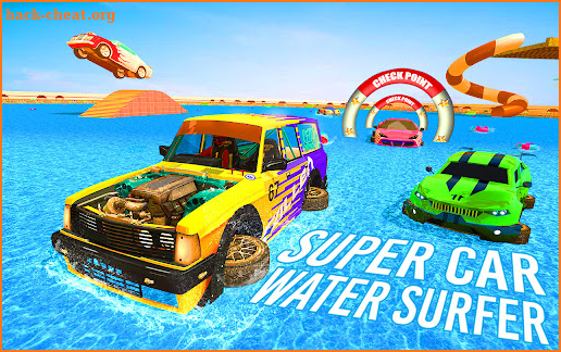 Crazy Car Water Surfing Games screenshot