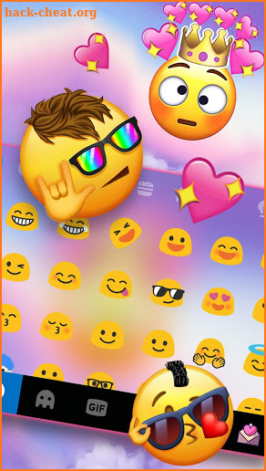 Crazy Face Emoji Keyboard Background screenshot