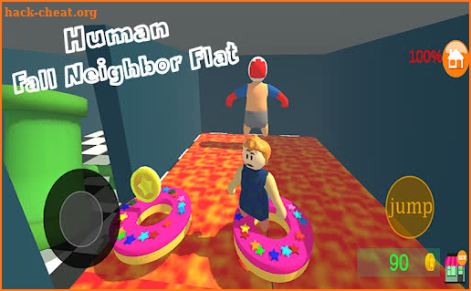 Crazy Human Fall Neighbor Flat Mod screenshot