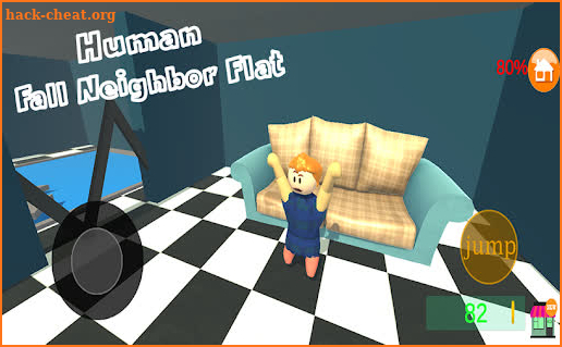 Crazy Human Fall Neighbor Flat Mod screenshot