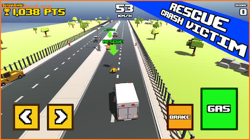 Crazy Road: Ambulance screenshot