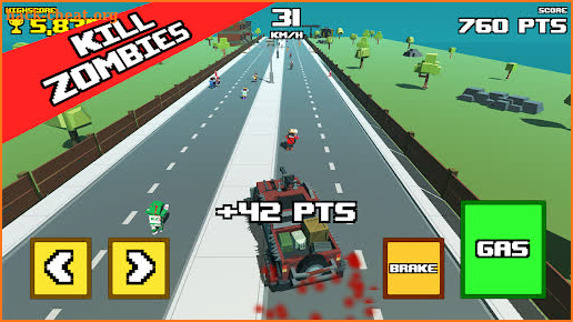 Crazy Road: Cars vs Zombies screenshot