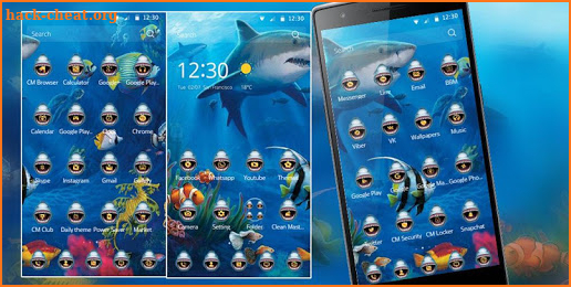 Crazy Shark Theme Blue Sea screenshot